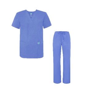 ADAR Universal Unisex Drawstring Scrub Set, Ceil Blue Size 3XL New w/Tag